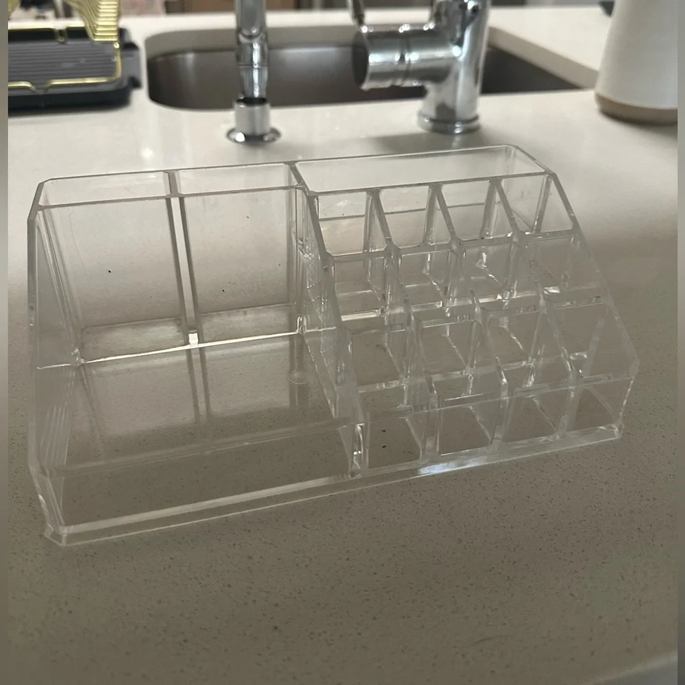 Acrylic cosmetic storage organizer